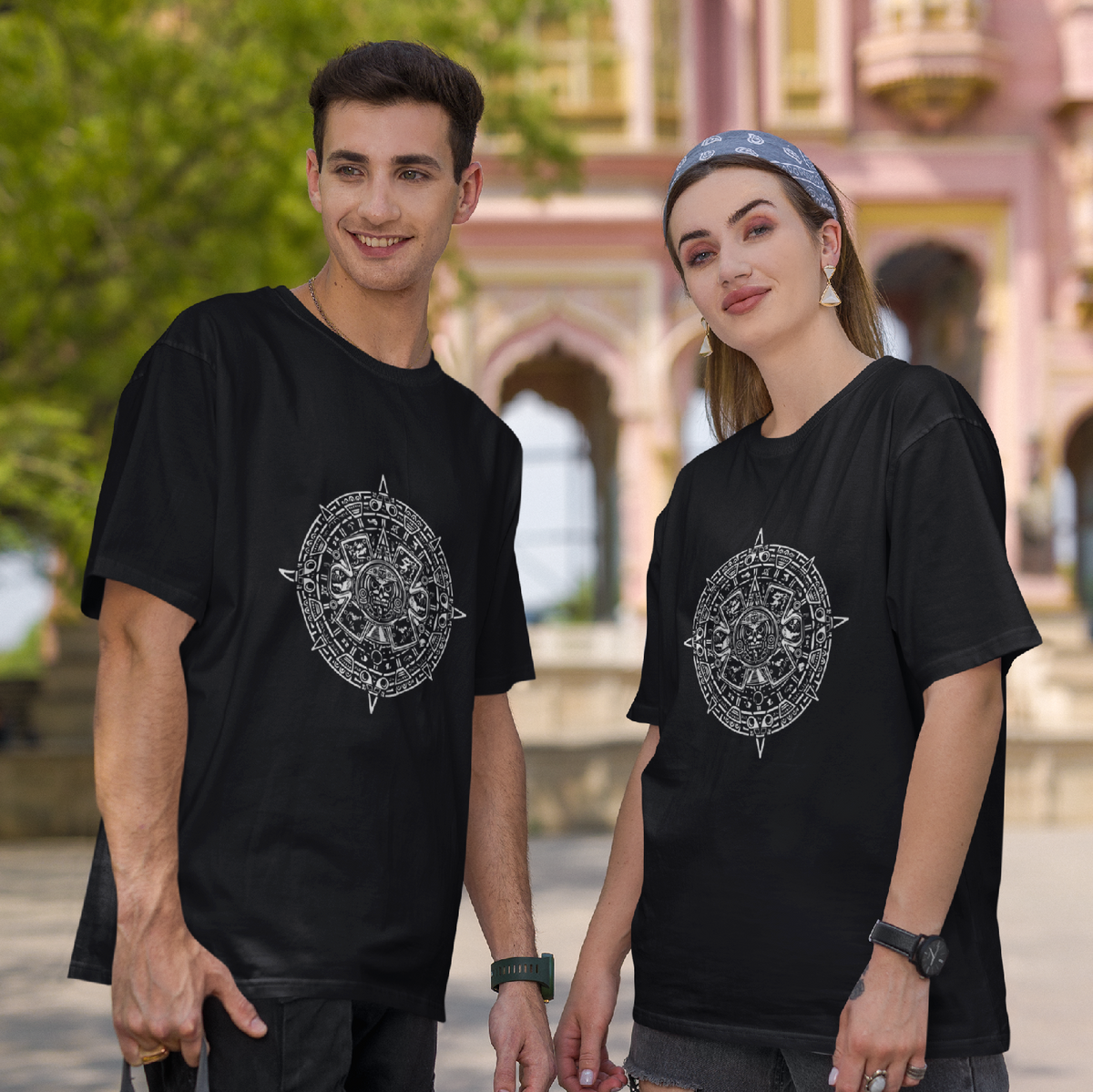 Black Oversized T-Shirt with Chakra Reflective Design – Stay fashionable with this unique statement piece.