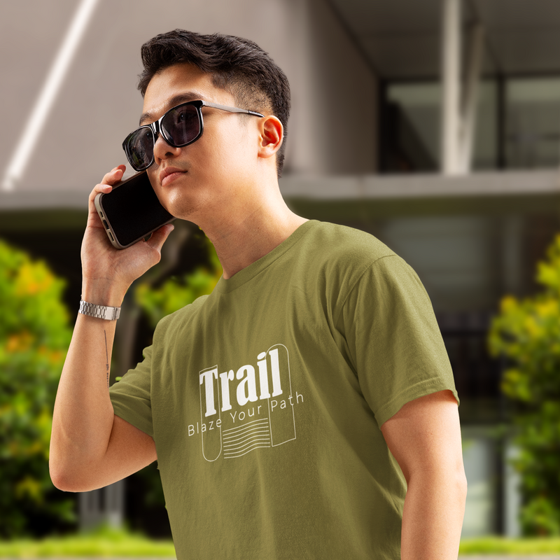 Buy Trail Blaze Oversized T-Shirt in Dark Khaki – A trendy and comfortable choice for casual outings.