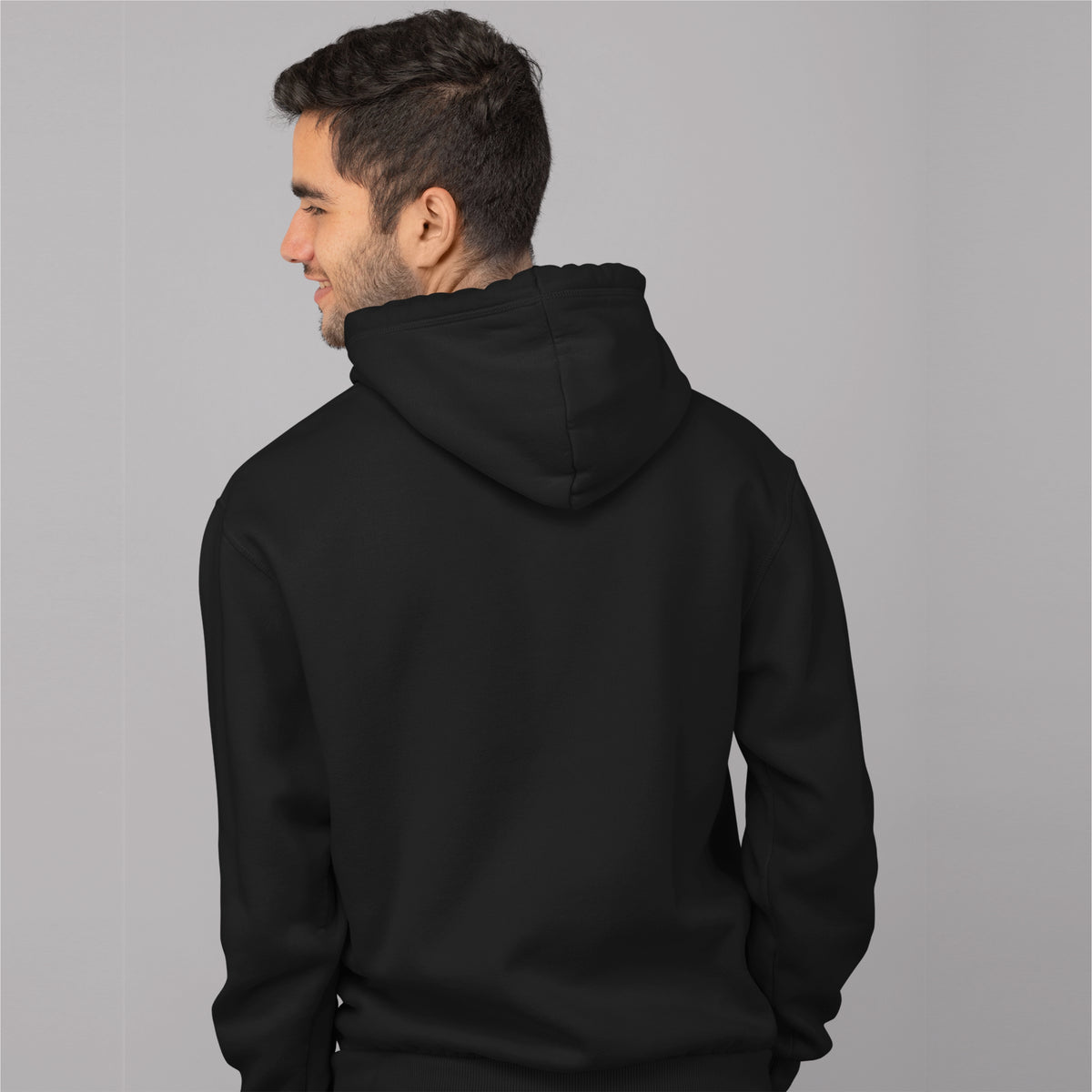 Buy this black oversized hoodie men designed as a sweat shirt for men, essential for a laid-back yet stylish look.