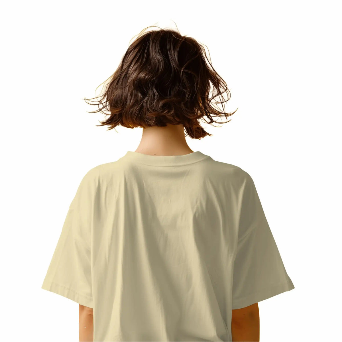 Jerry beige women's T-shirt, oversized fit, drop shoulders, round neck, 100% cotton. Buy online.