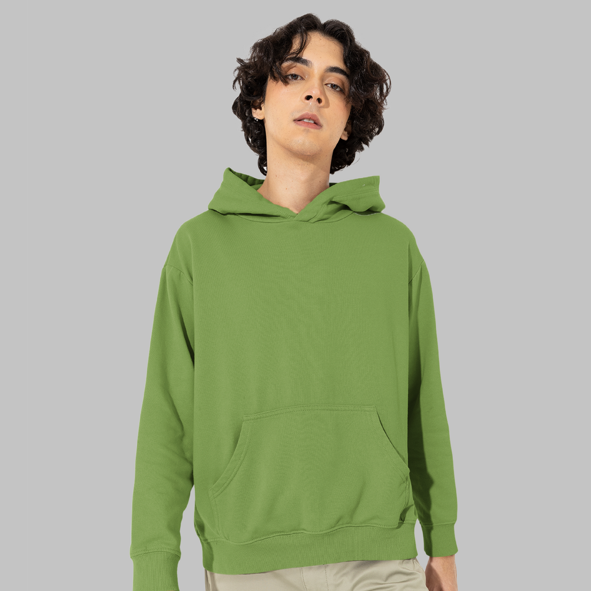Stay Stylish with Men’s Oversized Hoodie in Moss Green! A perfect blend of comfort and fashion. Shop now for the best deal!