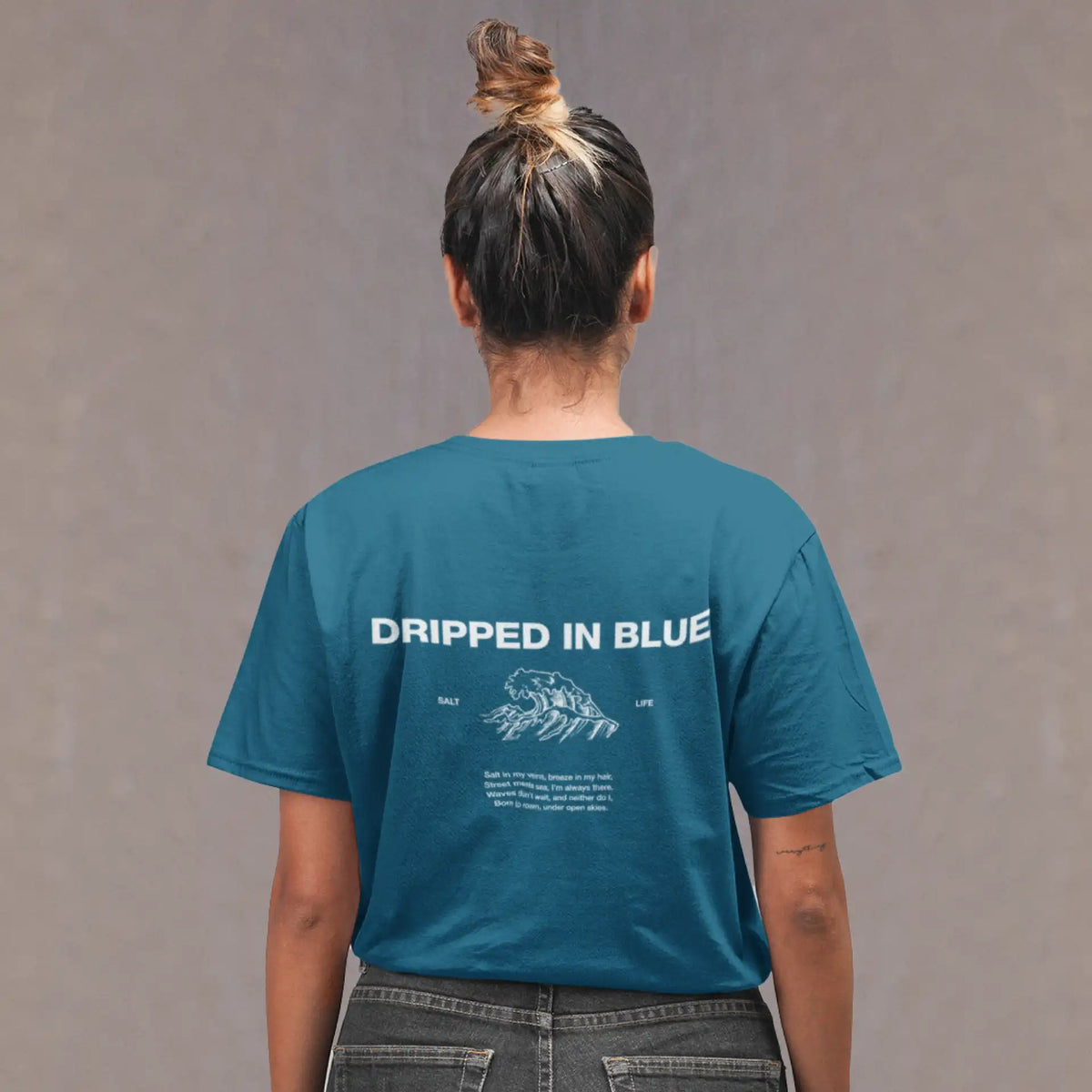 Ocean Child Oversized T-Shirt – Trendy Blue Tee for Women – Stay stylish and comfortable in this oversized t-shirt.