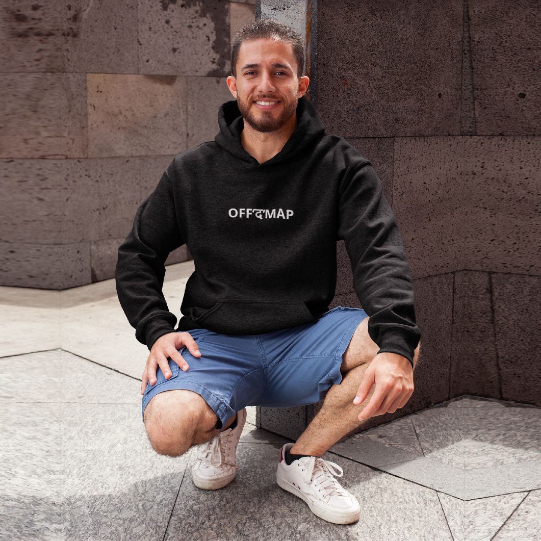 Off The Map Black Hoodie – Oversized Fit for Men – A must-have for comfort and effortless fashion.