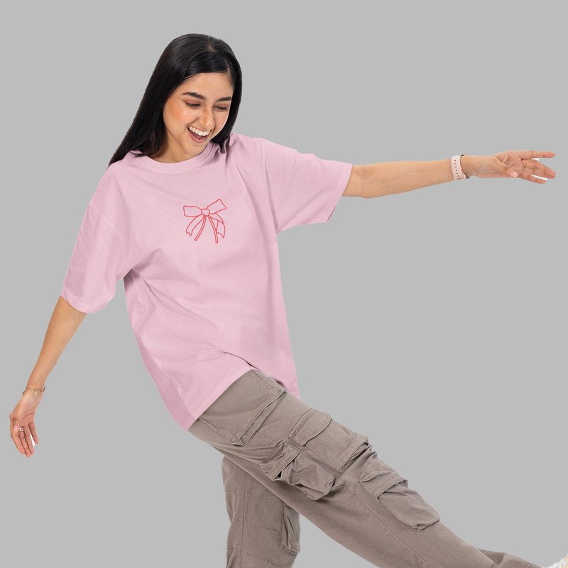 Pink Oversized T-Shirt – Trendy & Comfortable Valentine Look