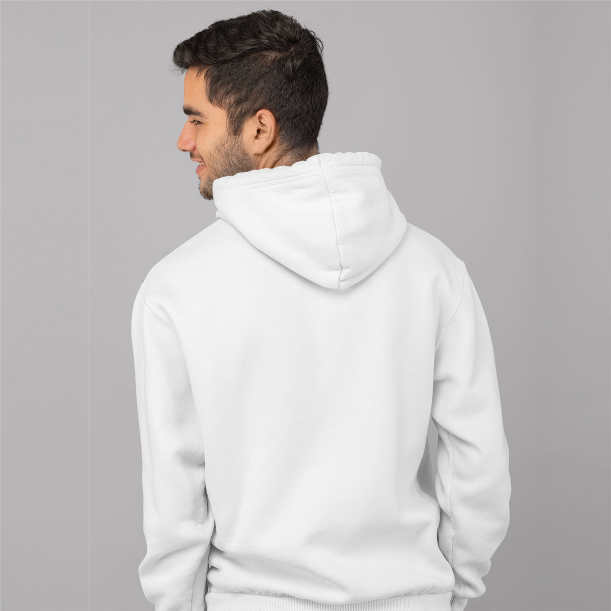 Shop this white oversized hoodie for men; a stylish and essential sweatshirt perfect for comfort and casual style.
