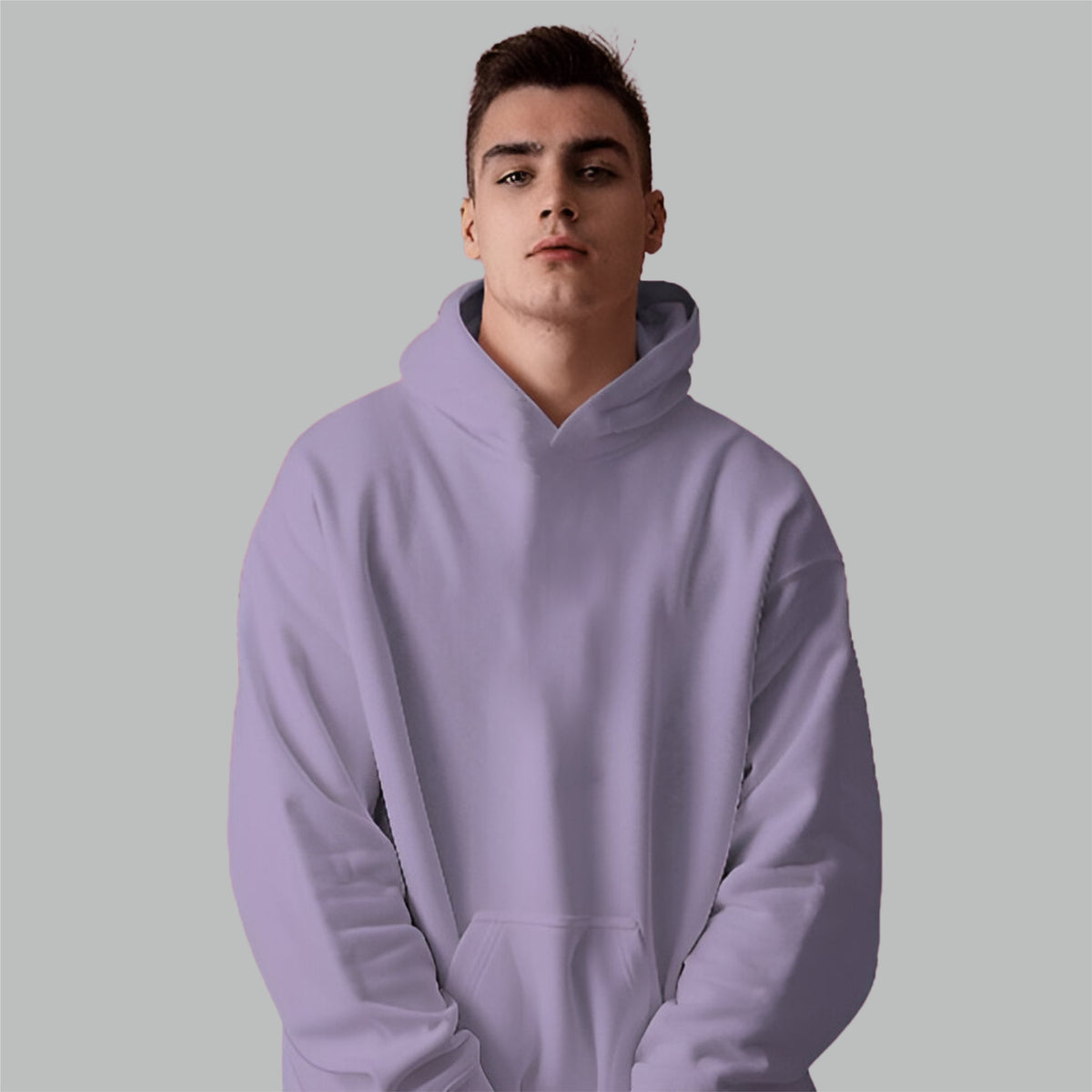 Stylish lavender oversized hoodie for men, perfect for couples. Essential hoodie men need for comfort and fashion. A must-have sweat shirt!