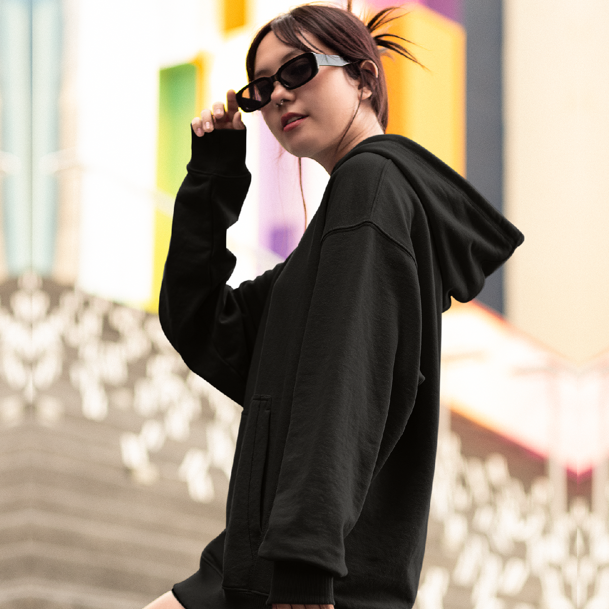Travel Is An Investment Oversized Hoodie for Women – Black Edition – Stay cozy and stylish on every adventure.