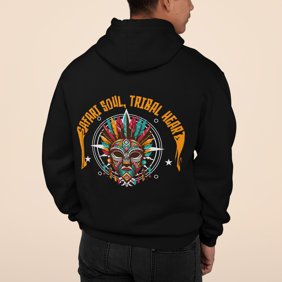 Upgrade your wardrobe with Tribe Vibe's black hoodie for men. Plain, oversized, and now 63% off