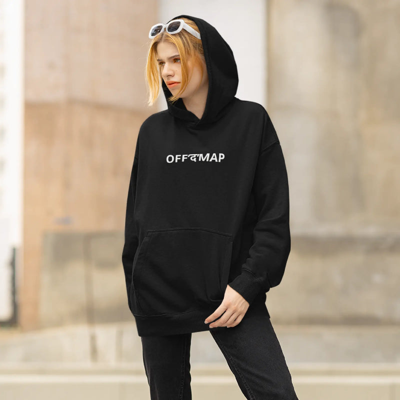 Women’s Oversized Hoodie – Off The Map Edition – Stay warm and trendy on your journeys.