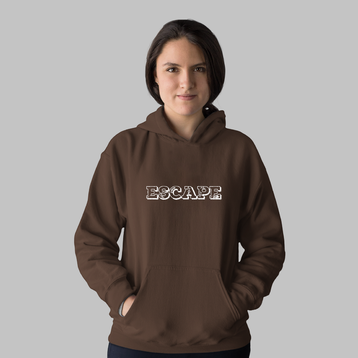 Workcation Women Brown Hoodie – Stylish Graphic Hoodie for Women – Stay cozy and trendy with this must-have hoodie.