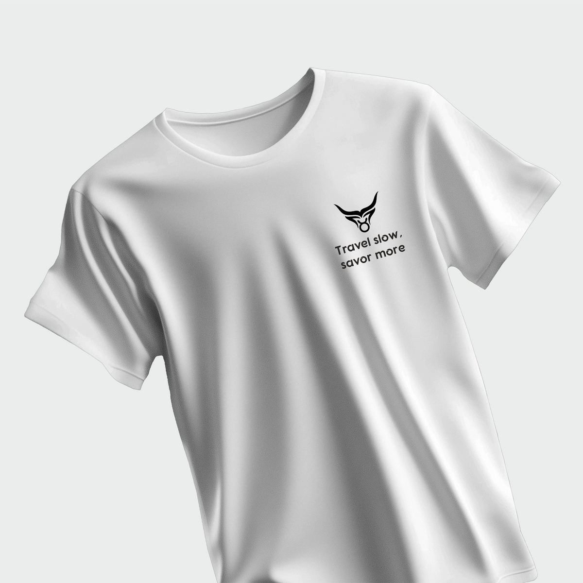 A white T-shirt displaying a minimalist Taurus constellation, ideal for astrology enthusiasts seeking a subtle look.